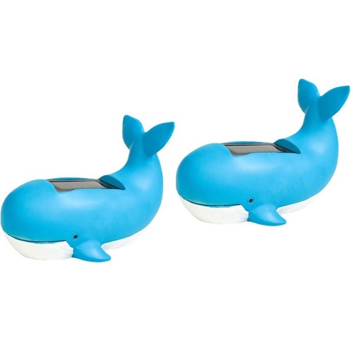 2pcs solar powered whale - whale, patio